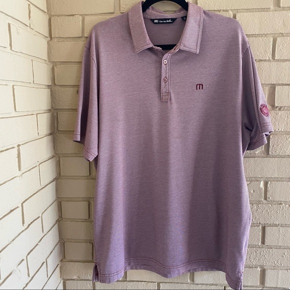 Travis Mathew Polo Shirt Mens XL Short Sleeve Collared Pima Cotton Golf Maroon - Picture 1 of 8